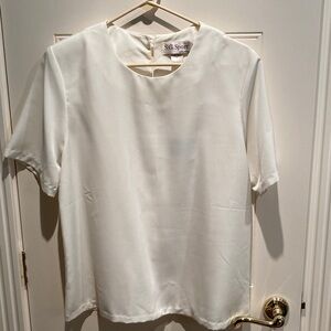 Susan Graver Soft White Blouse